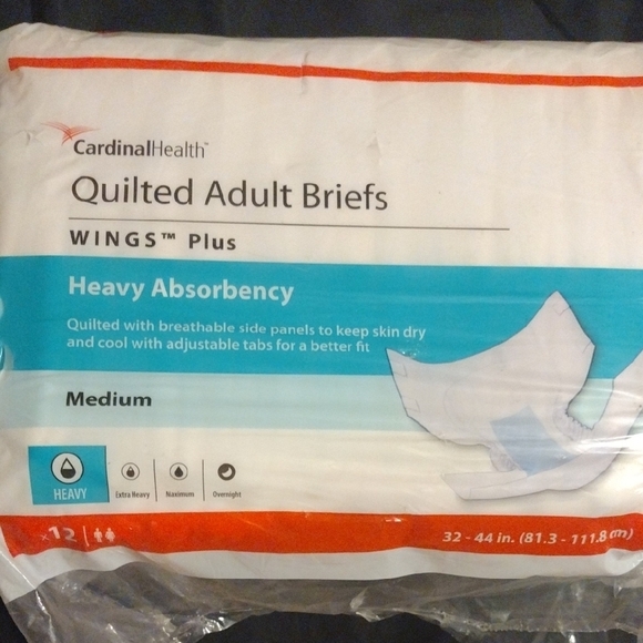 Quilted Adult Briefs - Medium, White​​ - Picture 1 of 1